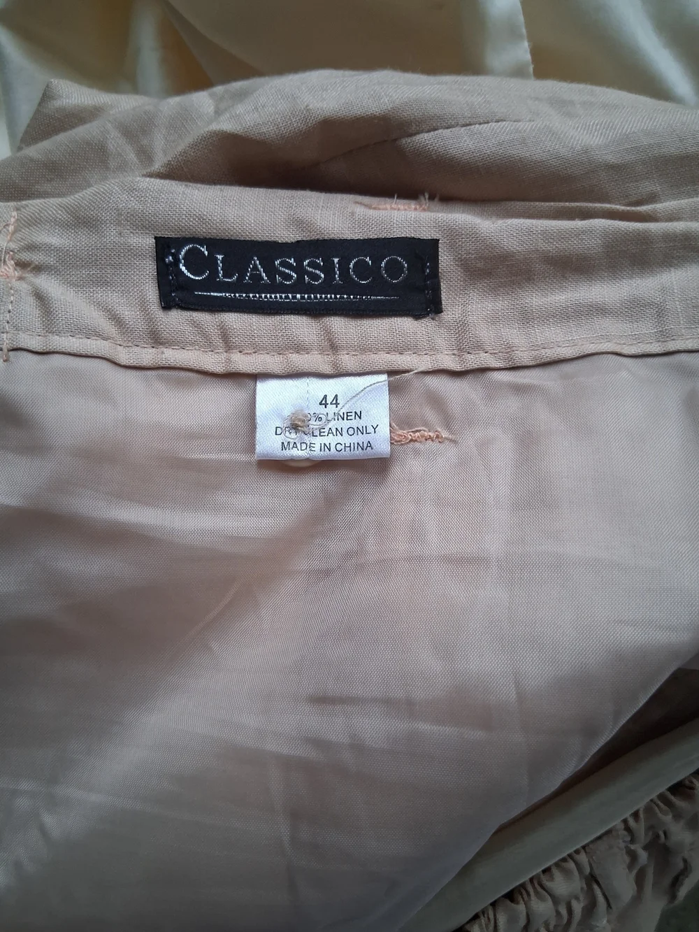 Classico Toasted Beige Linen Pants